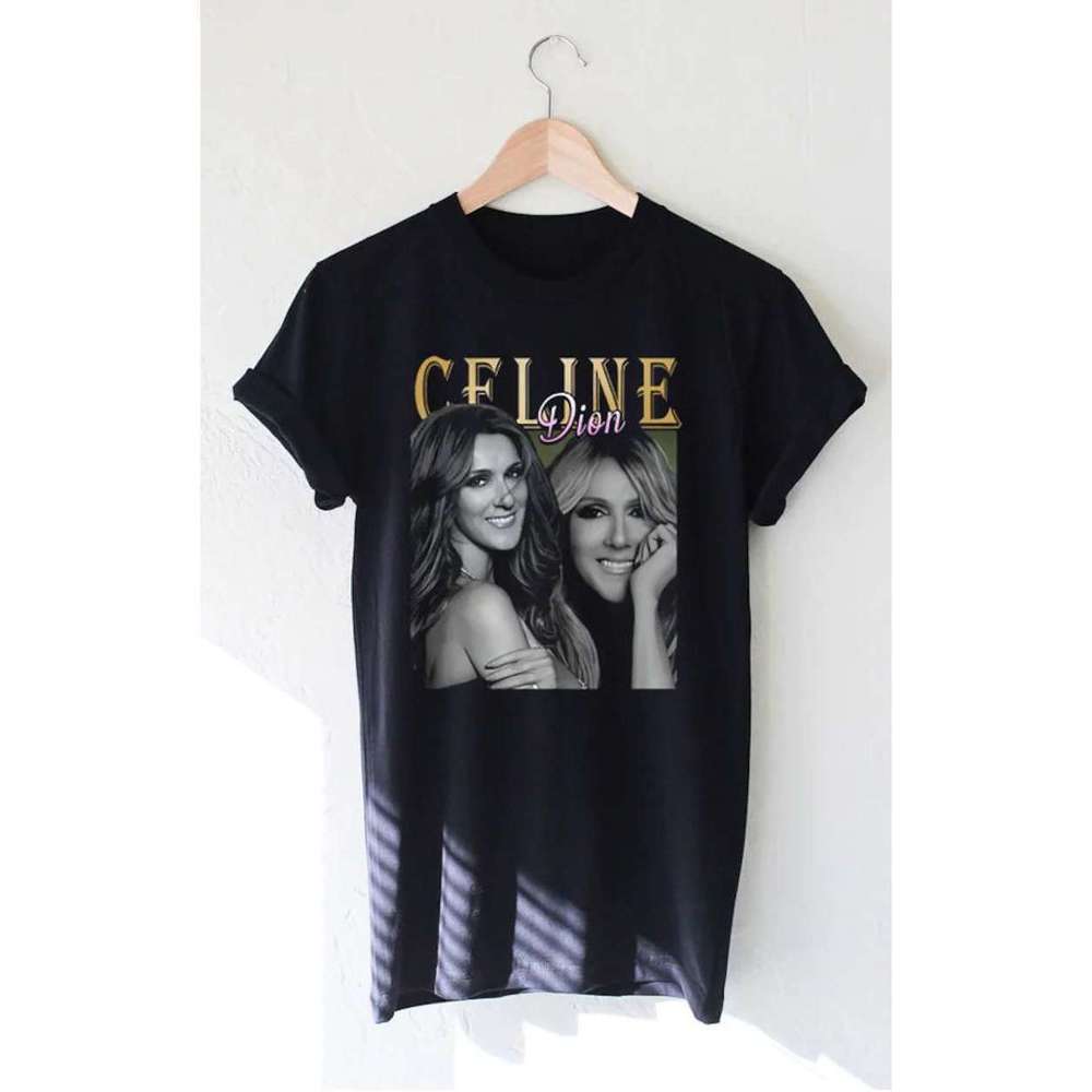 Celine Dion Singer Black Unisex T-shirt